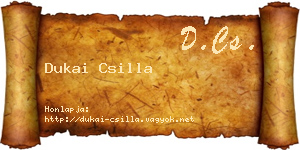 Dukai Csilla névjegykártya